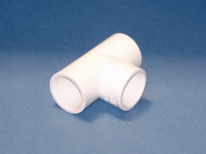 15mm-Plain-90Deg-Tee-PVC-Duct-(31480)