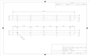 Cross-Arm-1.1m-X-75mm-X-75mm-4-hole-230mm-(31931)